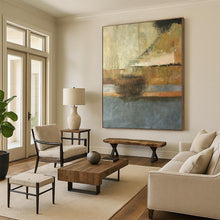 Load image into Gallery viewer, Large - Format Earth - Tone Abstract Landscape Acrylic for Rustic Living Space LargeART0288