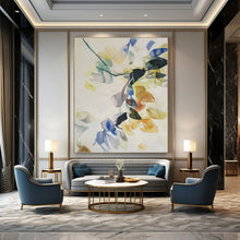 Load image into Gallery viewer, Soft Floral Abstract Canvas Painting, Great for Bohemian Bedroom & Serene Reading Nook LargeART1317