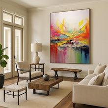 Load image into Gallery viewer, Vivid Color Explosion Abstract Art - Perfect for Creative Studio & Trendy Bar Lounge LargeART0695