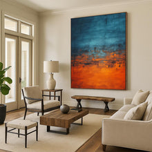 Load image into Gallery viewer, Blue & Orange Abstract Gradient Art, Perfect for Contemporary Living Room & Creative Studio LargeART1944