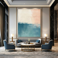 Load image into Gallery viewer, Soft Color Block Abstract Painting, Ideal for Scandinavian - Style Living Room & Minimalist Bedroom LargeART1380