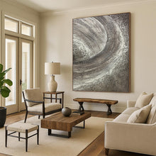 Load image into Gallery viewer, “Grey and White Textured Abstract” - Textural Abstract Art on Canvas DKH1542