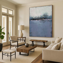 Load image into Gallery viewer, “Purple - Hued Horizons” - Purple, Grey Abstract Landscape on Canvas DKH1224