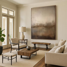 Load image into Gallery viewer, Textured Neutral Divide Acrylic Art - Suited for Industrial - chic Restaurant & Rustic Home Library LargeART0573