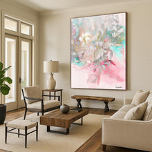 Load image into Gallery viewer, “Soft Floral Dream” - Pastel - Hued Flower Bouquet Art, Abstract Painting on Canvas DKH1084