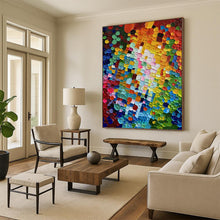 Load image into Gallery viewer, “Colorful Dot - Patterned Abstract” - Pop - Art - Inspired Art on Canvas DKH1592