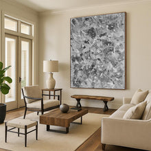 Load image into Gallery viewer, Large - Scale Gray - Scale Drip Art for Industrial Loft & Black - Tie Event Space LargeART0478