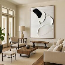Load image into Gallery viewer, “Black and White Impasto” - Minimalist Textured Art on Canvas DKH1665