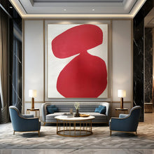 Load image into Gallery viewer, Red Curved Abstract Acrylic Art, Nice for Bold Entryway & Creative Studio LargeART0997