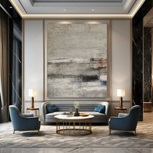 Load image into Gallery viewer, Grey - Hued Textured Abstract Acrylic Art, Ideal for Bedroom & Study Nooks LargeART0975
