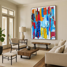 Load image into Gallery viewer, Vibrant Color Blocks with Black Lines Acrylic Art - Great for Modernist Office & Creative Studio LargeART0646