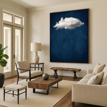 Load image into Gallery viewer, Minimalist White Cloud Abstract Painting, Suited for Modern Nursery & Calming Office Break Area LargeART1918