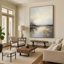 Load image into Gallery viewer, Gray & Gold Abstract Reflection Art, Ideal for Luxe Bedroom & Inspirational Office LargeART2091