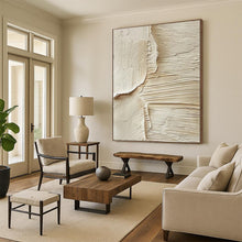 Load image into Gallery viewer, Hand - painted Large - sized Beige Textured Abstract Acrylic Art for Neutral - Toned Hallways LargeART0079