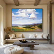 Load image into Gallery viewer, Vibrant Countryside Landscape Abstract Painting On Canvas DKH434