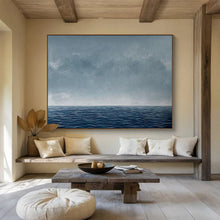 Load image into Gallery viewer, Hand - painted Calm Sea & Sky Acrylic Art for Relaxing Spa Decor LargeART1668