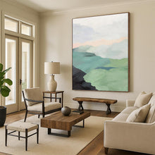 Load image into Gallery viewer, “Pastel Mountain Landscape” - Soft - Toned Nature Art on Canvas DKH1445