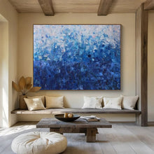 Load image into Gallery viewer, Blue Gradient Abstract Landscape Painting on Canvas - “Blue Haze” DKH660