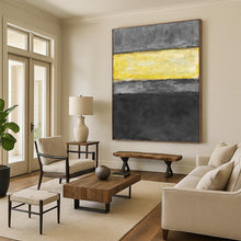 Load image into Gallery viewer, “Grey and Yellow Color - Block” - Minimalist Abstract Art on Canvas DKH1625