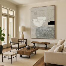 Load image into Gallery viewer, Simple Forms Collage – Minimalist Mixed - Media Art DTP238