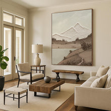 Load image into Gallery viewer, Sepia - Toned Mountain Vista – Textured Oil Landscape DTP268