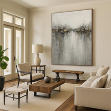 Load image into Gallery viewer, Gray & Gold Abstract Landscape, Perfect for Modern Living Room & Sophisticated Entryway LargeART1970