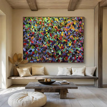 Load image into Gallery viewer, Hand - painted Massive Intense Colorful Mosaic Field Acrylic Art for Artistic Studios LargeART1798