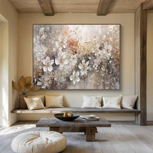 Load image into Gallery viewer, Textured Floral Abstract Painting for Elegant Living Room & Luxury Bridal Suite DKH259
