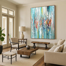 Load image into Gallery viewer, Large - Scale Colorful Vertical Streaks Abstract Acrylic for Vibrant Living Room LargeART0284