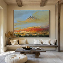 Load image into Gallery viewer, Expressive Mountain and Sky in Warm Hues Abstract acrylic painting DLZ039