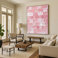 Load image into Gallery viewer, Soft Textured Abstract Art, Blush - Toned Squares for Whimsical Nursery & Bohemian Bedroom LargeART2266