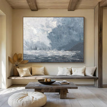 Load image into Gallery viewer, Stormy Sea Abstract - Dramatic Living Room Art LargeART1550