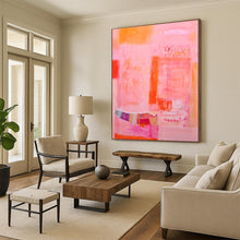 Load image into Gallery viewer, Pink & Orange Abstract Painting, Suited for Modern Dining Room & Creative Studio LargeART1868