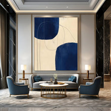 Load image into Gallery viewer, Deep - Blue Shaped Abstract Acrylic Art, Great for Sophisticated Library & Modern Office Lounge LargeART1062