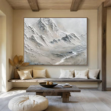 Load image into Gallery viewer, Textured Monochromatic Mountain Abstract Painting On Canvas DKH457