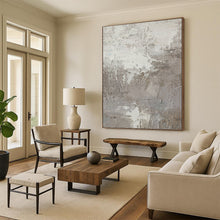 Load image into Gallery viewer, “Grey Textured Concrete - like Art” - Rustic Abstract Art on Canvas DKH1500