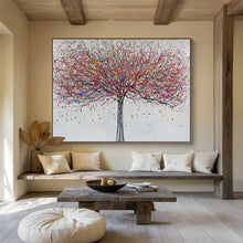 Load image into Gallery viewer, Hand - painted Colorful Drip Tree Acrylic Art for Whimsical Children’s Playrooms LargeART1727