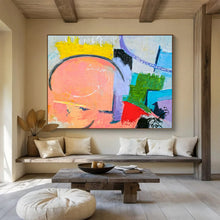 Load image into Gallery viewer, Hand - painted Large - sized Pastel Geometric Abstract Acrylic Art for Charming Living Rooms LargeART1810
