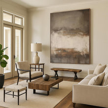 Load image into Gallery viewer, Weathered Neutral Abstract Art – Great for Rustic Farmhouse Entryway & Timeless Art Gallery LargeART0712