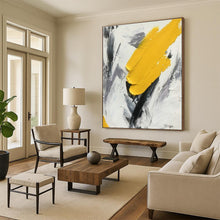 Load image into Gallery viewer, Yellow, Gray, and White Textured Art Acrylic Art - Great for Scandinavian - style Kitchen & Bright Home Office LargeART0616