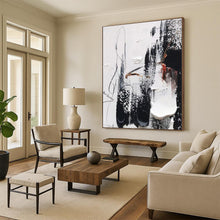 Load image into Gallery viewer, Oversized Black - White Abstract Art for Contemporary Living & Art Gallery Nook LargeART0510