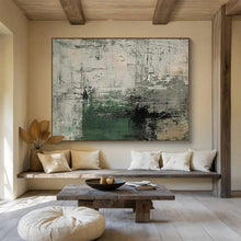 Load image into Gallery viewer, Grey & Green Abstract - Modern Home Office Art LargeART1577