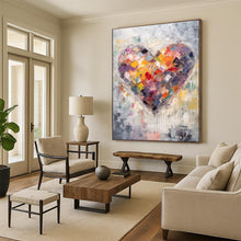 Load image into Gallery viewer, Colorful Heart Abstract Painting, Suited for Romantic Bedroom & Art - Centric Gallery LargeART1840