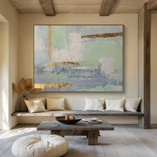 Load image into Gallery viewer, Pastel Abstract Art with Gold Accents for Feminine Bedroom & Chic Café DKH179