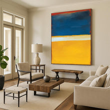 Load image into Gallery viewer, Blue, Yellow & Red Color - Blocked Abstract, Suited for Bold Entryway & Modern Kitchen LargeART1945