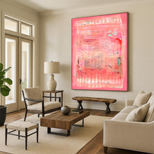 Load image into Gallery viewer, Soft Pink Abstract Collage, Ideal for Girly Boudoir & Romantic Restaurant LargeART1826