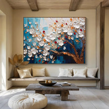 Load image into Gallery viewer, Textured Tree “Blossom Burst” Painting on Canvas, Dynamic Floral Art DKH888