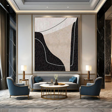 Load image into Gallery viewer, Neutral Tones Abstract Shapes Abstract Canvas Painting, Perfect for Contemporary Bedroom & Chic Gallery LargeART1105