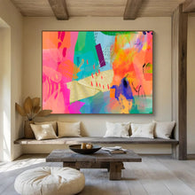 Load image into Gallery viewer, Playful Collage - Style Abstract Painting for Artsy Boutique & Creative Co - working Space DKH199