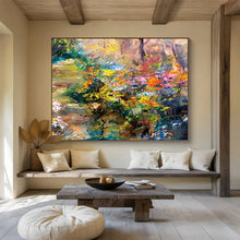 Load image into Gallery viewer, Colorful Floral Abstract Painting On Canvas DKH364